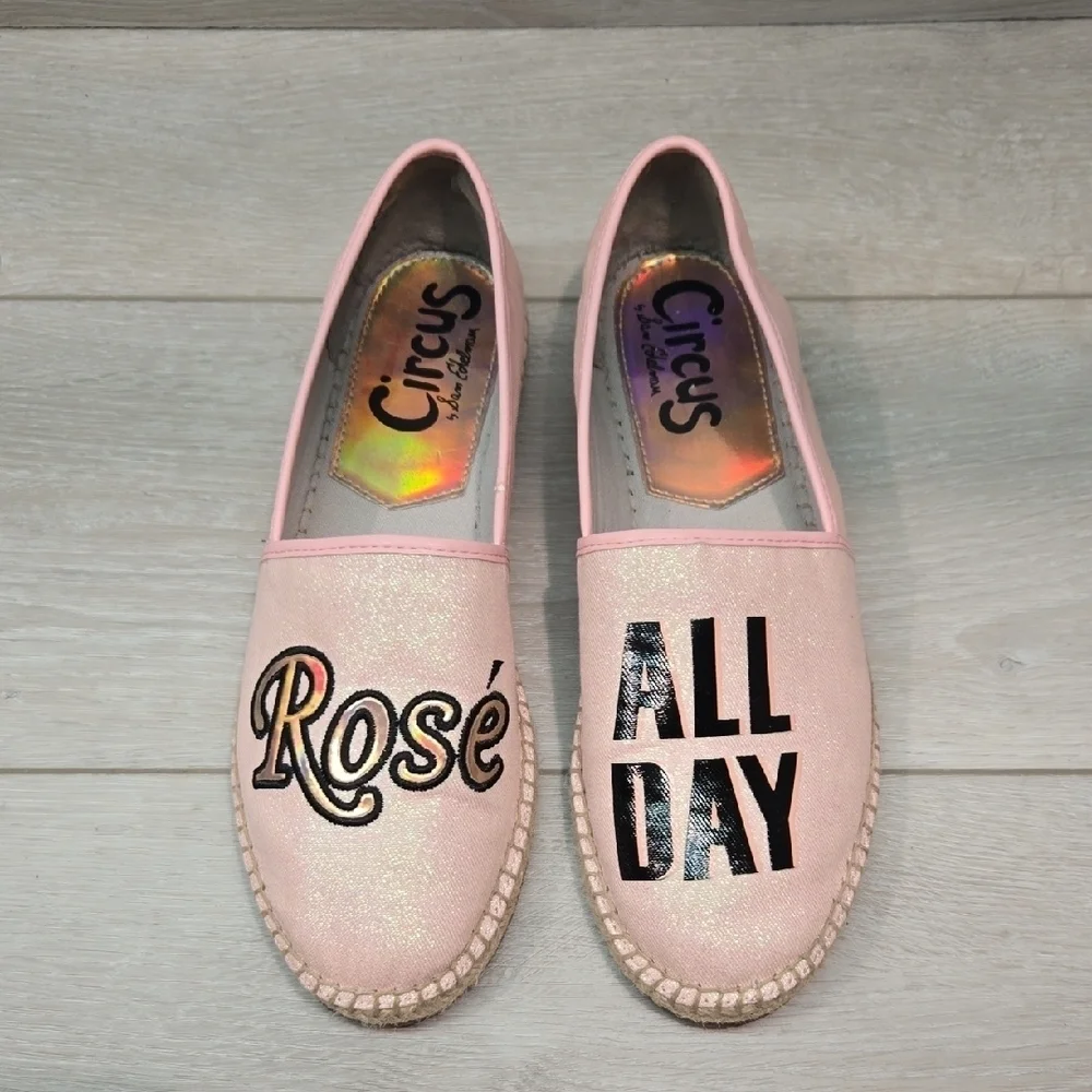Circus by Sam Edelman Women Leni 8 Pink Espadrilles All Day Rose Flats Shoes 9M